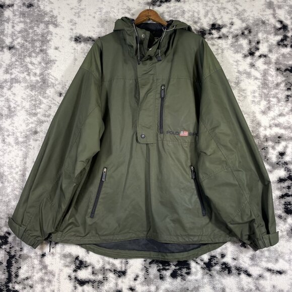 Polo‎ Sport Ralph Lauren Jacket Mens Size Extra Large Green Pullover Anorak - Picture 1 of 12